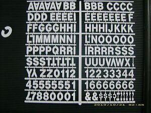New  White 1&#034; Menu &amp; Message Board Letters &amp; Numbers periods,hyphens,comma&#039;s