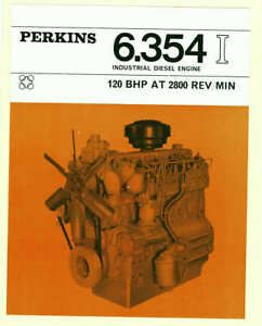 Original 1968 Perkins 6.354 I Industrial Diesel Engine Australian Sales Brochure