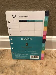 2022 Monthly Planner Refill AT-A-GLANCE Size 4 Emily Ley Colorful Tab New Year