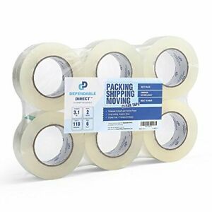Industrial Grade Clear Packing Tape (6 Rolls)110 Yards per Roll - 2&#034; WideX3.1MIL