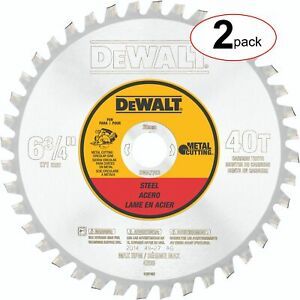 DeWalt DWA7763 6-3/4&#034; 40T Ferrous Metal Saw Blade Cut 20mm - (2Pack)