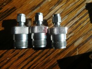 Lot of 3 Type &#039;N&#039; Female to SMA Male Adapters, 18 GHz