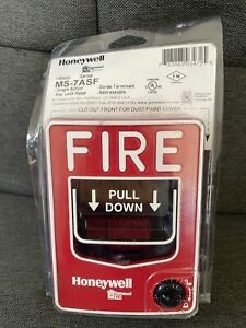 Honeywell MS-7ASF Fire Manual Pull Station Single Action Key Reset Addressable