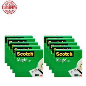 Scotch Magic Office Tape, 3/4 in x 800 in 10 Refill Packs