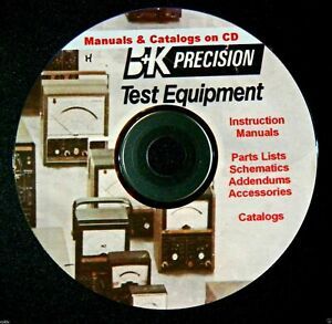 Over 150 - B&amp;K BK Precision Manuals, Schematics &amp; Catalogs (pdf files) on CD