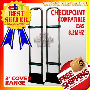CHECKPOINT Compatible 8.2Mhz SecurityAntenna Anti Theft + Base Plate +HARD TAG