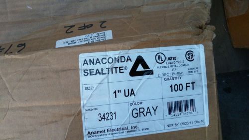 ANACONDA SEALTITE 34231, Type UA - 1&#034; Liquid-Tight Flexible Metal Conduit (LFMC)
