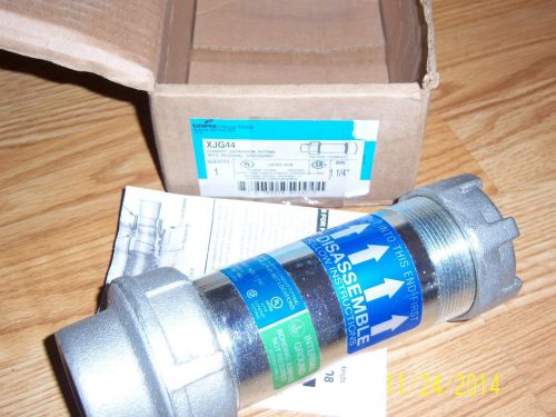Cooper crouse-hinds xjg44 conduit expansion fitting 1-1/4&#034; w/integral grounding* for sale