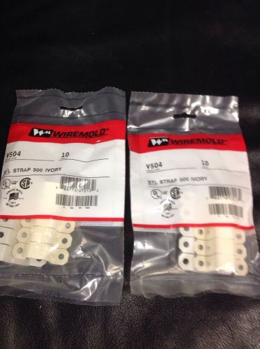 Wiremold v504 series 500 strap ivory (2 packs of 10)total of 20 **brand new** for sale