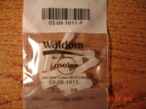 WALDOM MOLEX 093 PWR CONN RECP FREE 03-09-1011 Qty:10