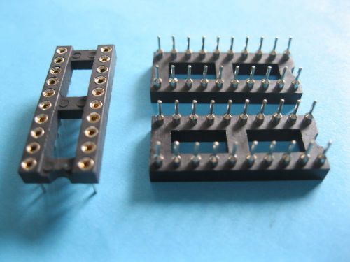 240 x IC Socket Adapter Round 20 Pin Headers &amp; (IC )Sockets Pitch 2.54mm 7.62mm