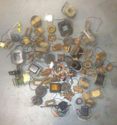 Huge lot of 60 vintage copper coils and antique wire for transformers motors for sale