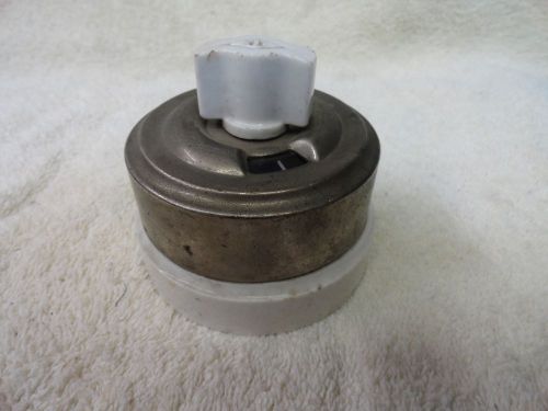 Early large diamond h porcelain and nickle plate 4 pole turn knob switch for sale