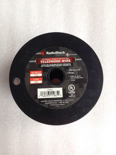 100-foot roll 24-gauge solid 2 twisted pair. telephone wire! brand new! for sale