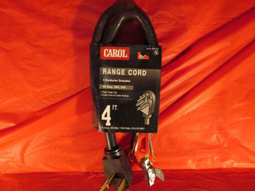 NEW CAROL RANGE CORD 4 FEET 4 CONDUCTOR GROUNDED