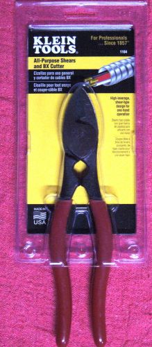 Klein tools 1104 all-purpose shears &amp; mc bx cutter with stripper - new for sale