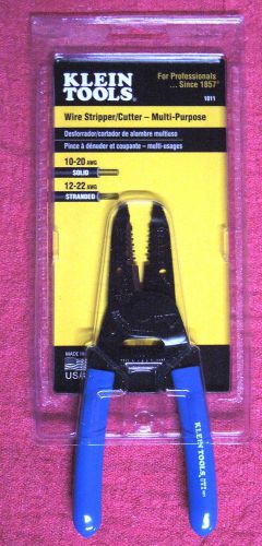 Klein tools 1011 multi-purpose wire stripper &amp; cutter solid &amp; stranded - new for sale