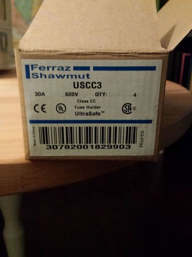 Ferraz shawmut uscc3 m217522 fuse holder 600v 30a - box of 4 - new for sale