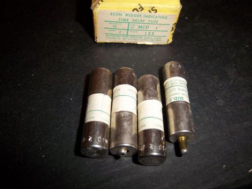 ECONOMY TIME DELAY FUSE  2 AMPS  125 VOLTS  MID 2   LOT OF 4 NEW