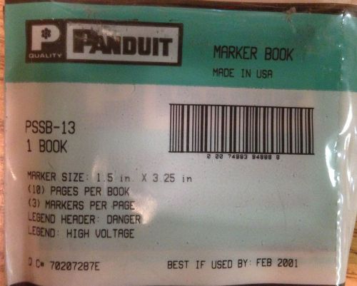 Panduit pssb-13 marker book 1.5 in x 3.25 in new for sale