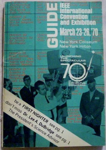Ieee convention guide 1970 booklet maps exhibitors electric electronic engineers for sale