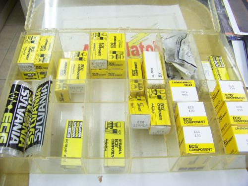 Plastic assortment tray of ecg component sylvania diode 123 125 130 138a for sale