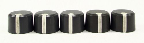 5 tiny 0.4&#034; tektronix grey plastic knobs for 1/8&#034; shaft ~ white line pointer for sale