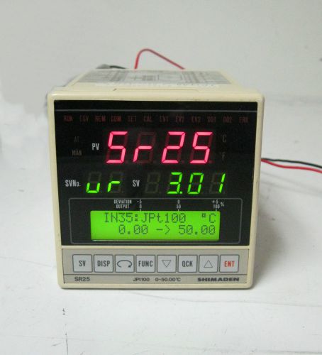 Shimaden SR25 JPt100 Temperature Controller 0-50 C Multiple Displays &amp; Outputs