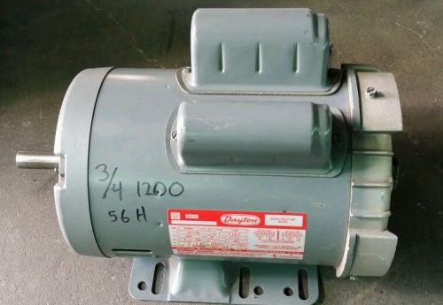 Dayton motor capacitor start 3/4 hp, 1140 rpm, j56h frame for sale