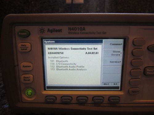 Agilent n4010a wireless connectivity test set  101,110,112,113   *special  $2995 for sale