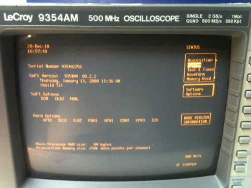 LeCroy 9354AM 500MHz Oscilloscope w options
