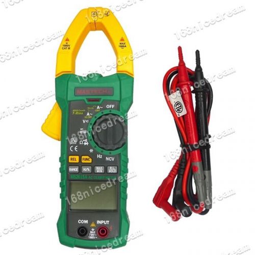 Mastech ms2015a digital clamp meter ac/dc a/v res cap freq true rms 1000a n0145 for sale
