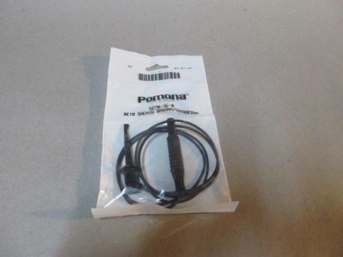 Pomona patch cord banana plug to minigrabber test clip 36&#034; black 5270-36-0 for sale