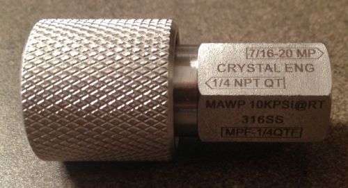 Crystal engineering mpf-1/4qtf quick test fitting for sale