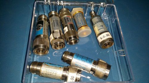 HP &amp; Wiltron RF Detector, Adapter &amp; Attenuator LOT Assortment of 7 items