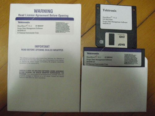 Tektronix docuwavetm v1.2 s/n b033649 scope data management software s60dwav for sale