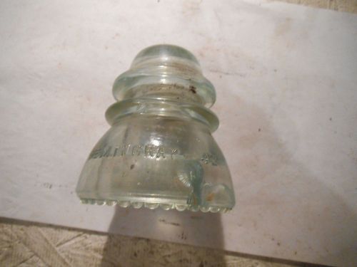 Vintage Hemingray 42 Clear Glass Insulator - USED- MAY HAVE MINOR CHIPS / CRACKS