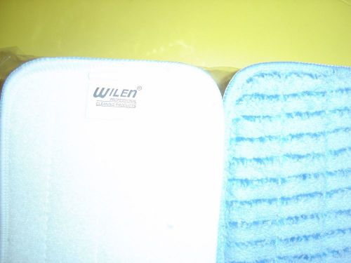11 Wilen  Super Pro II Microfiber Mop 17.5&#034;x 5&#034; Blue and Blue dust cleaning mop