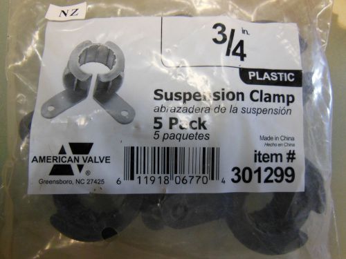 3/4&#034; plastic suspension clamps 10 = 2 bags of 5 american valve