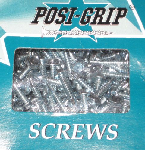 Posi -Grip #10x1 Hex Washer Head Self Drilling Screws Zinc Plated (New &amp; Sealed)