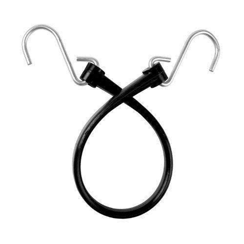 The Perfect Bungee 13-Inch Strap with Galvanized Steel S-Hooks  Black
