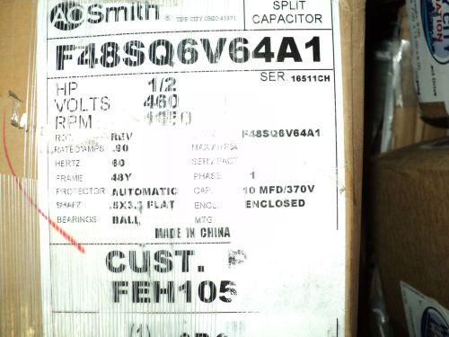 CENTURY FEH1056S  MOTOR Condenser Fan , 1/2 HP, 1050 rpm, 60Hz , 1 PHASE ,48Y