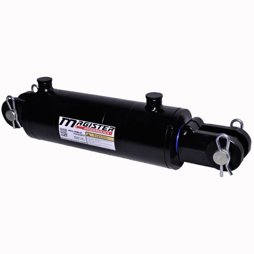 Double acting welded hydraulic cylinder 3.5&#034; bore 16&#034; stroke clevis end for sale
