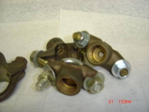LOT OF 4 SADDLE T&#039;S FOR PIPE BRASS 1-3/4&#034; 3-1/2&#034; ONE PRICE FIP FEMALE