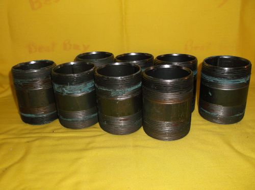 8 black pipe nipples - 2&#034; diameter x 3&#034; long - sch.40 - &#034;new&#034; - see description for sale