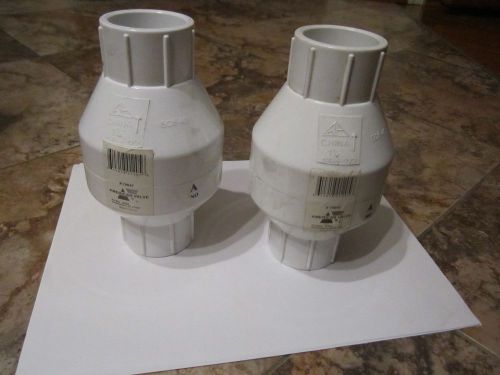 Lot 2  1 1/4 pvc spring check valve, #79647 american valve, solvent joint for sale