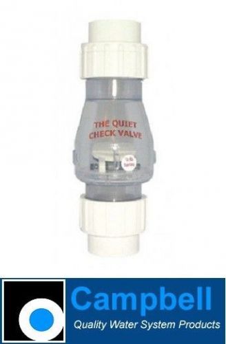 2&#034; quiet sewage pvc campbell check valve (clear body) - silent operation for sale