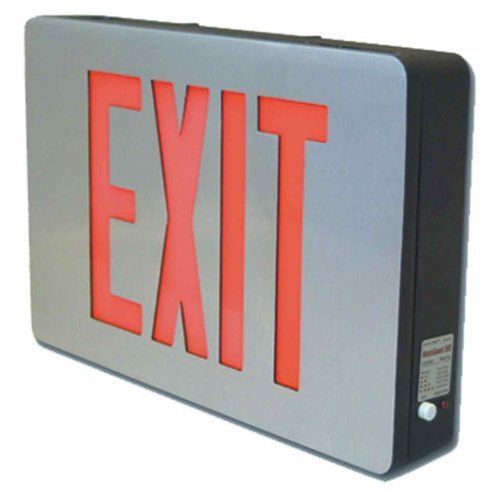 LED Exit Sign Red Light Vintage Emergency Front Back Door Metal Modern