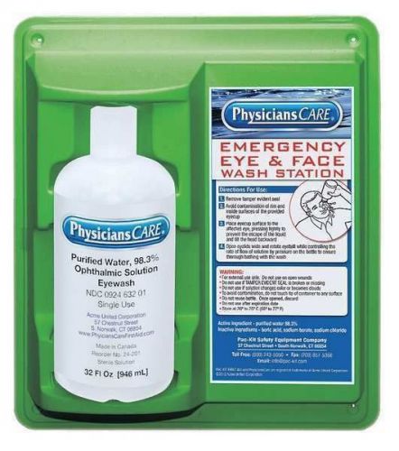 24-202 -  physicians care 32 ounce eyewash bottle with wall mounted station for sale