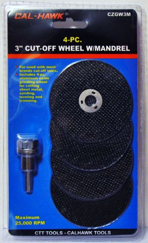 4 Piece 3&#034; Inch Metal Cut Off Wheels Disc with Mandrel for Die Grinder 1/32 Inch